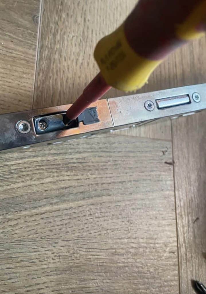 repairing a door lock